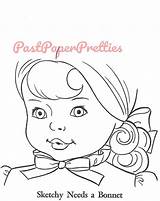 Vintage Printable Coloring Book Pages Sketchy Doll C 1969 PDF  Etsy sketch template