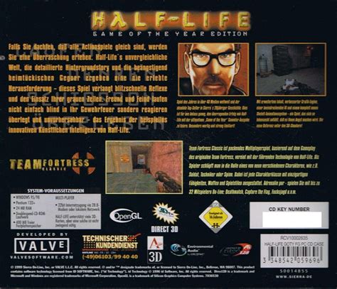 Half-Life: Game of the Year Edition (1999) Windows box cover art ...