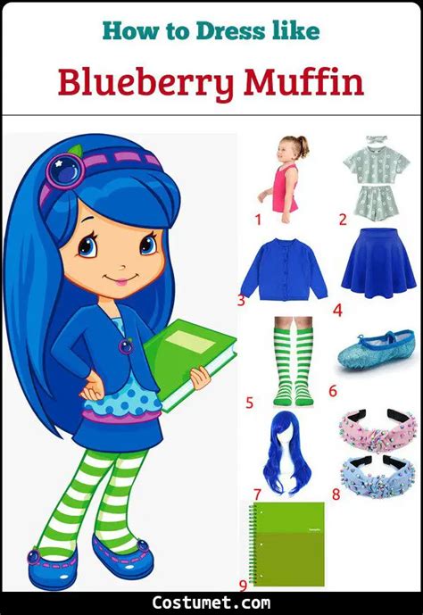 Blueberry Muffin's (Strawberry Shortcake) Costume for Cosplay & Halloween