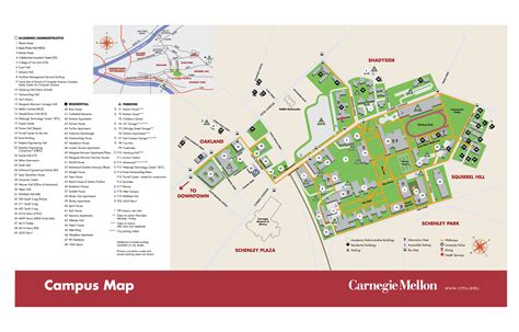 Carnegie Mellon Campus Map - 5000 Forbes Avenue Pittsburgh PA 15213 • mappery