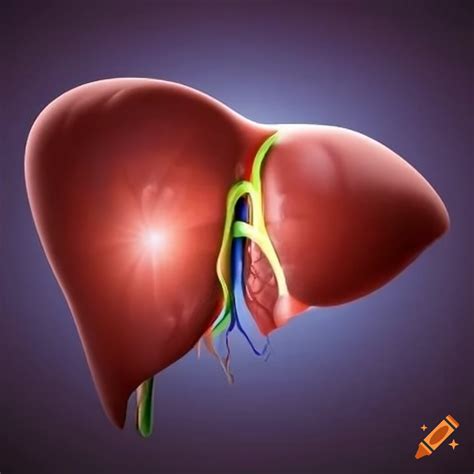 Illustration of a human liver on Craiyon