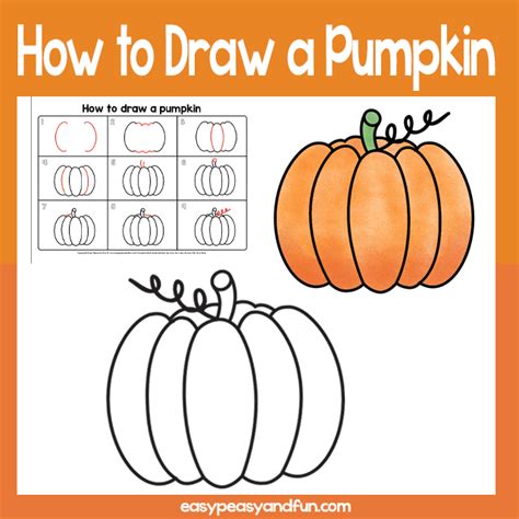 How To Draw A Pumpkin Easy For Beginners | AESTHETIC DRAWING