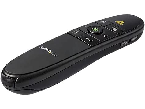 StarTech.com Wireless Presentation Remote with Green Laser Pointer, 90 ft. (27 m), USB ...