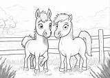 Two horses  Horse Coloring Pages sketch template