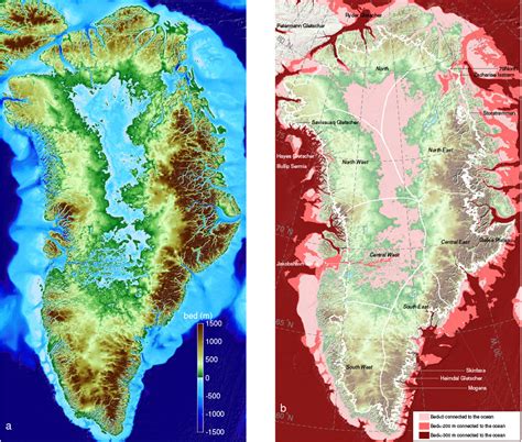 Greenland Glaciers Map