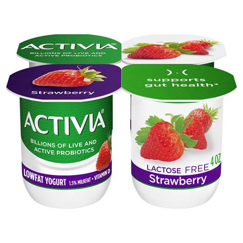 Dannon Activia Lactose Free Low-Fat Strawberry Yogurt - Shop Yogurt at ...