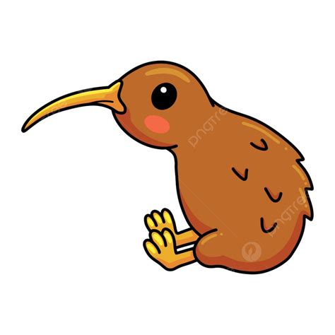 Gambar Kartun Burung Kiwi Kecil Yang Lucu, Birdie, Kartun, Paruh PNG dan Vektor dengan ...