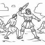 David And Goliath Epic Battle Coloring Page 16760 13210 sketch template