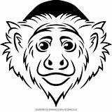Stencil Of Monkey Face  Free Printable Papercraft Templates sketch template
