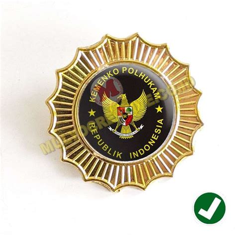 Jual Pin Logo Kemenko Polhukam Pin Kemenko Polhukam RI Model Bunga ...