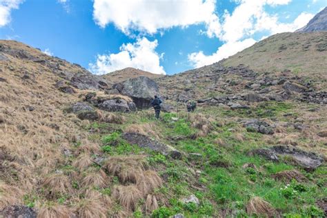 Trekking in Chitkul - Landscape of Sangla Valley, Himachal Pradesh, India / Kinnaur Valley Stock ...