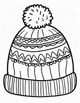 Coloriage Bonnet Avec Écharpe DHiver  Télécharger Et Imprimer Gratuit sketch template