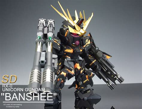 SD Unicorn Gundam 02 "BANSHEE" customized build