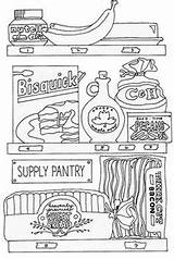 Food Pantry Coloring Page Pages sketch template