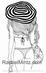Bikini Girls  Beautiful Sexy Women In Swimsuits PDF Coloring Book sketch template