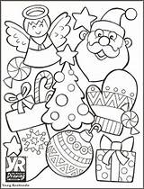 Christmas Collage Coloring Page  Young Rembrandts Shop sketch template