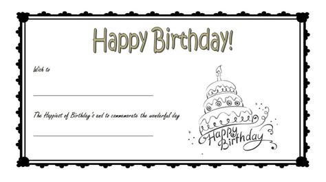 Birthday Gift Certificate Template Free Printable (3rd Cake Design ...