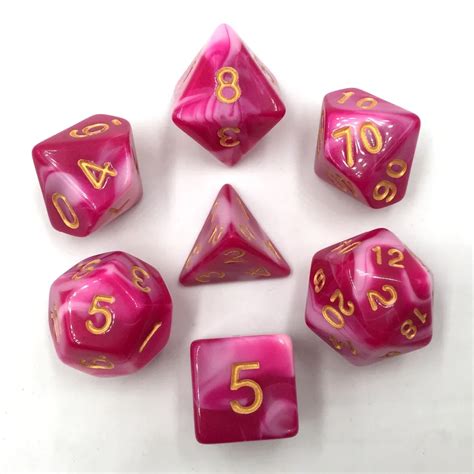 rollooo Dice 7pc/set olyhedral Dice Double Color for DND RPG d4 d6 d8 d10 d% d12 d20 -in Dice ...