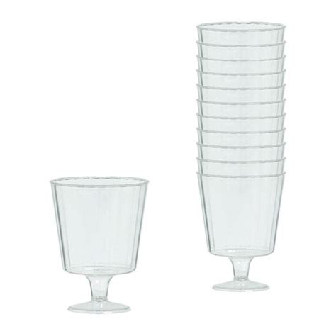 Clear Plastic Wine Glasses - 147ml (24pk) | Party Delights