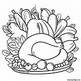 Thanksgiving Feast With Family Coloring Page  Pagescom sketch template