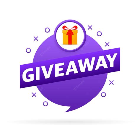 Premium Vector | Giveaway logo template for social media post or website banner. vector ...