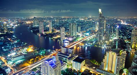 Bangkok skyline at night Foto & Bild | architektur, stadtlandschaft, stadtlandschaften bei nacht ...