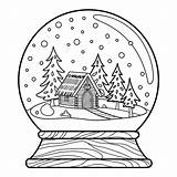 Snow Globe Image coloring Page  Download Print Or Color Online For Free sketch template