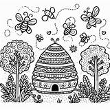 Beehive Coloring Games  ColoringGamesNet sketch template