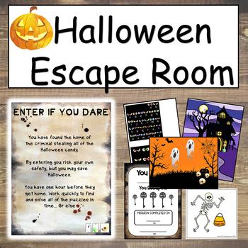 Halloween Escape Room Printable Puzzles by Hands On Teaching Ideas