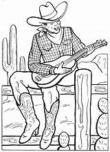 Western Cowboy Coloring Pages sketch template