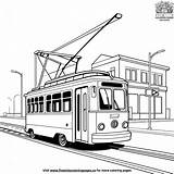 Town Trolley Coloring Pages sketch template