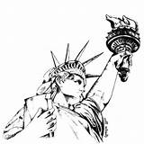 Liberty Statue Coloring Page » Turkau sketch template