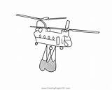 Transport Helicopter Coloring Page For Kids  Free Helicopters sketch template