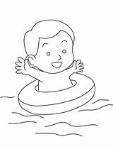 Happy Child Swimming coloring page  Download Print Or Color Online sketch template