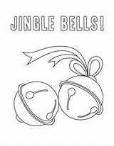Christmas Jingle Bells Coloring Page Pages sketch template