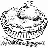 Simple Apple Pie Drawing Sketch Coloring Page sketch template