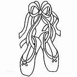 Ballet Shoes Coloring Pages Sketch Page sketch template