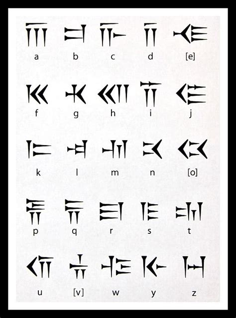 Cuneiform Alphabet Printable - Printable Word Searches