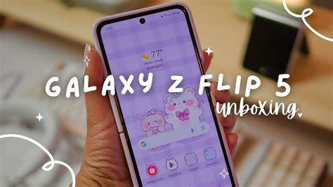 Samsung Galaxy Z Flip 5 Lavender & Cream Aesthetic Unboxing ...