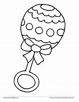 Coloring Page Baby Toy Rattle  Worksheet Digital 1 Teacher Made sketch template