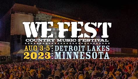 WE Fest Announces 2023 Headliners | Lakes Area Radio