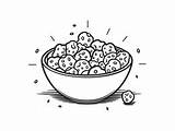 Exciting Cereal Bowl Coloring  Page sketch template