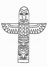 Totem Poles From Thuja Plicata Coloring Page  NetArt sketch template