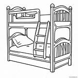 Bunk Bed Coloring Page 44073 34841 sketch template