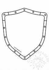 Blank Crest Shield Template Sketch Coloring Page sketch template