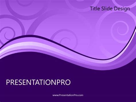 Elegant Swirl Purple Abstract PowerPoint template - PresentationPro