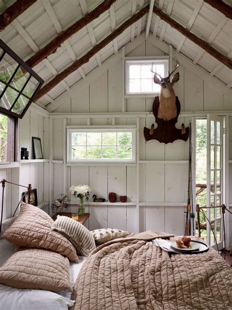 SHED DECOR - SALLY COULTHARD - Lobster and Swan | Shed decor, Shed bedroom ideas, Shed homes ideas