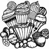 Dessert Coloring Page · Creative Fabrica sketch template