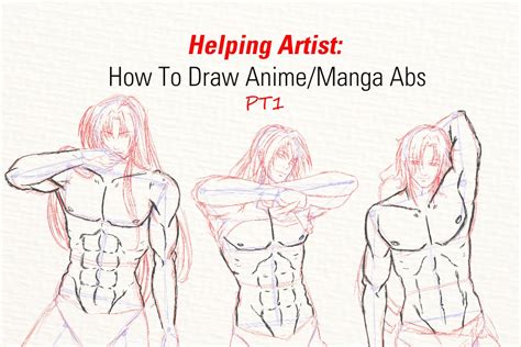 How To Draw Abs Anime Easy This tutorial shows the sketching and ...