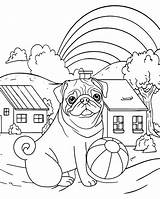 pug coloring Page 15 sketch template